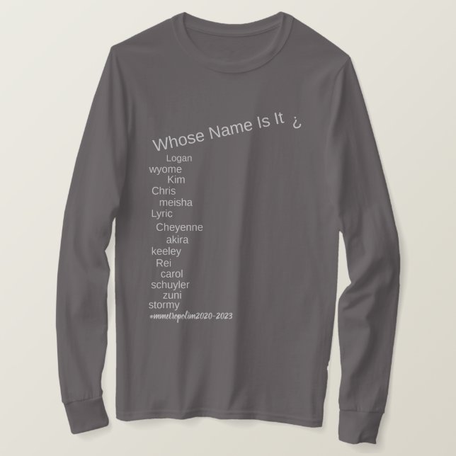 LONG SLEEVE TSHIRT all family sizes/styles Sm - 3X (Design vorne)