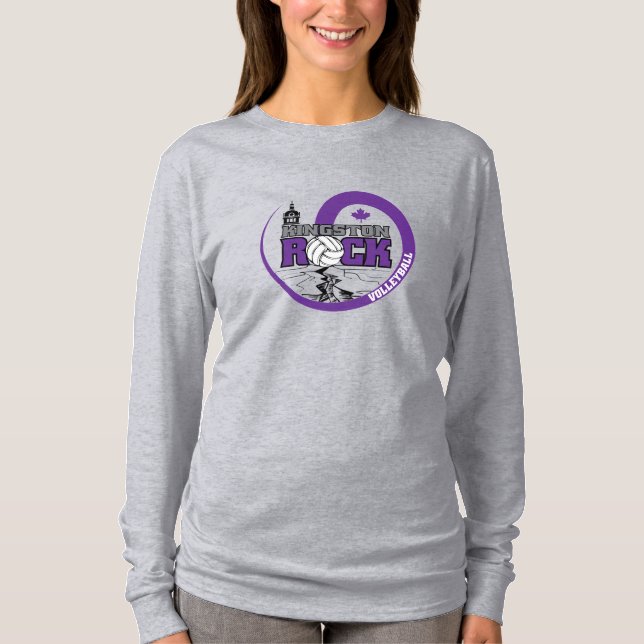 Long Sleeve Tshirt Frauen - Grau (Vorderseite)