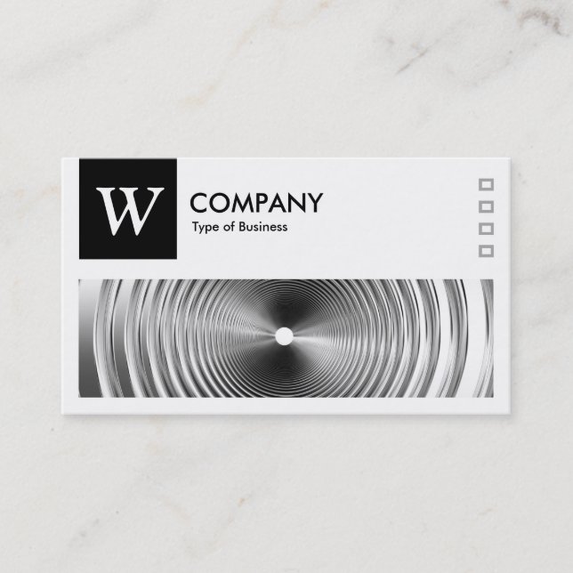 Long Spring B&W - Logo und Panel v2 - Schwarz Visitenkarte (Vorderseite)