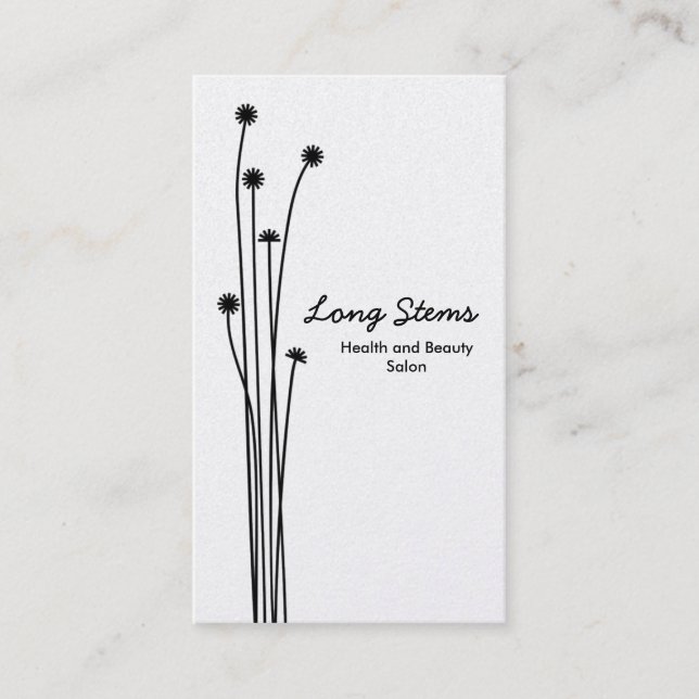 Long Stems - Black on Gold Visitenkarte (Vorderseite)