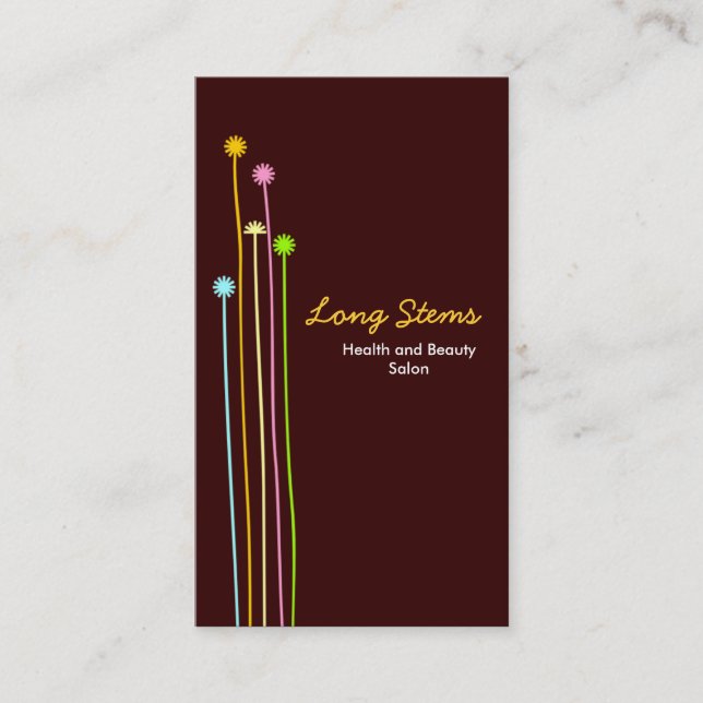 Long Stems II - Dark Brown Visitenkarte (Vorderseite)