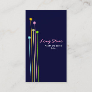 Long Stems II - Marineblau Visitenkarte