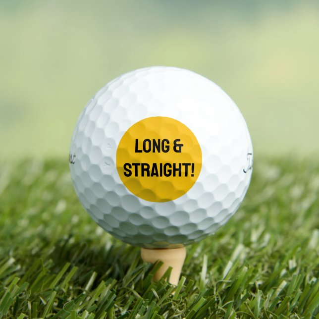 LONG & STRAIGHT Benutzerdefinierter Golfball (Insitu T-Shirt)