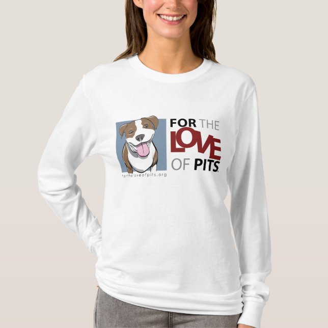 Long T-shirt de douille de dames (Devant)