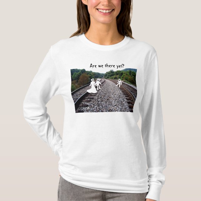 Long T-shirt de douille de dames - fantômes sur le (Devant)