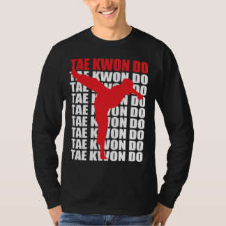 Long T-shirt de douille du Taekwondo