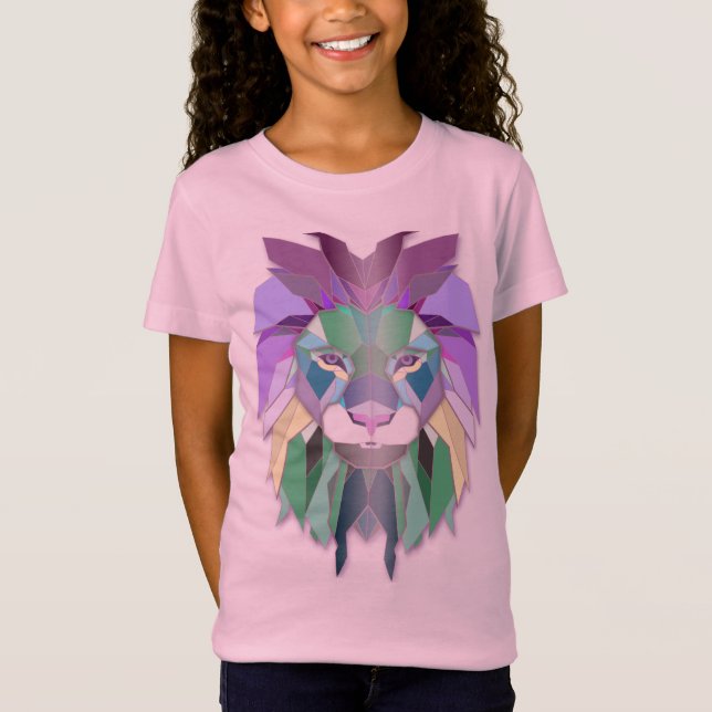 long T-shirt de lion lumineux (Devant)