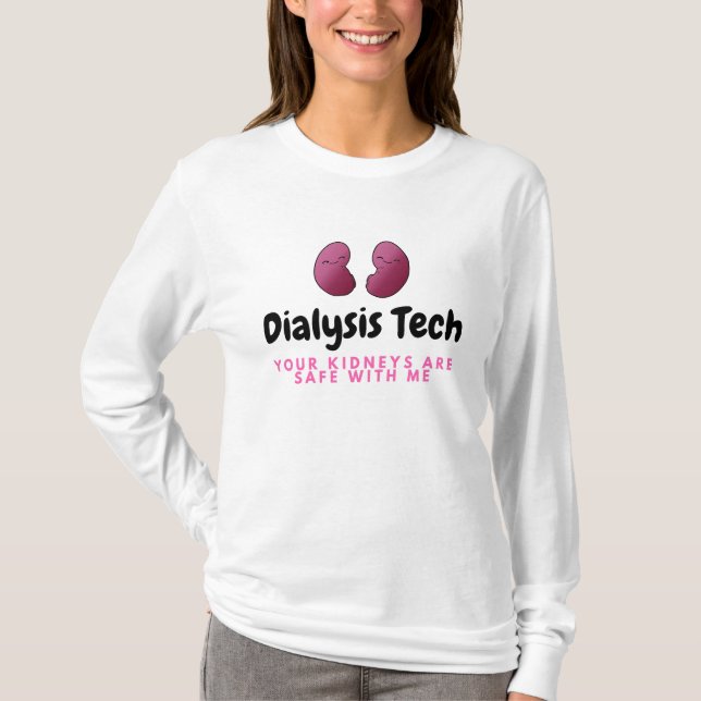 Long T-shirt de rein de douille de technologie (Devant)