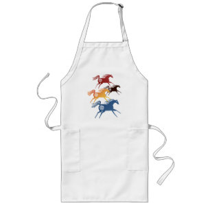 Long Tablier antique de quatre chevaux