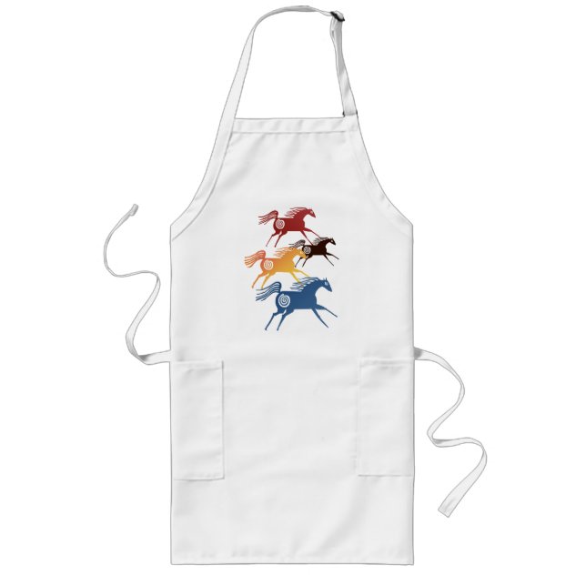 Long Tablier antique de quatre chevaux (Devant)