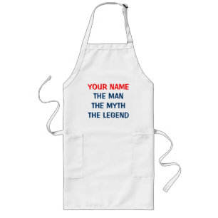 Long Tablier de BBQ drôle pour hommes L'homme mythe l