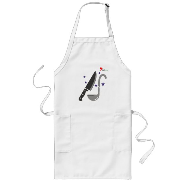 Long Tablier de conception de logo de chef | Cuisine de (Devant)