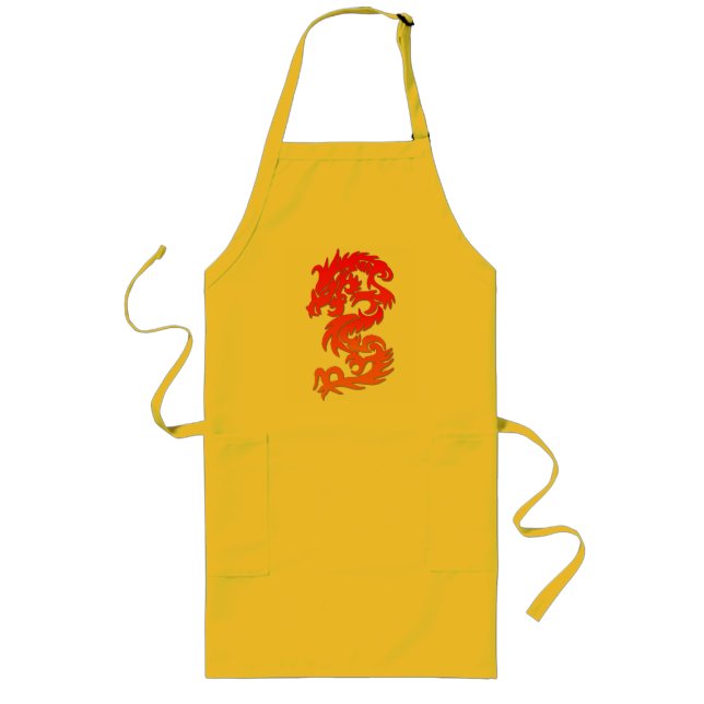 Long Tablier de feu de dragon chinois (Devant)