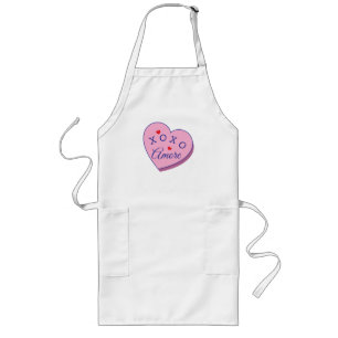 Long Tablier de la Saint-Valentin Amore XOXO Cœur Rose