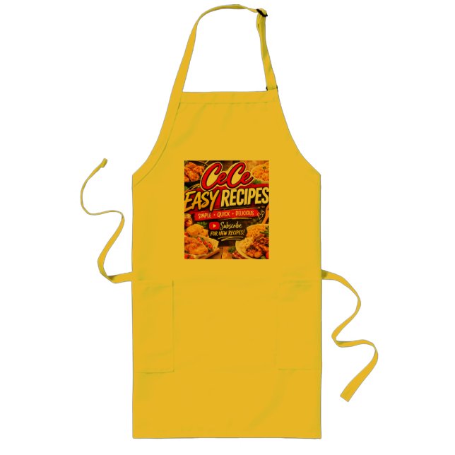 Long Tablier de recettes faciles Cece (Devant)