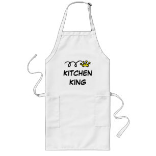 Long Tablier frais pour le roi de cuisine des hommes  
