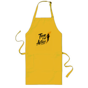 Long Tablier jaune « Time for Action » Cuisine motiva