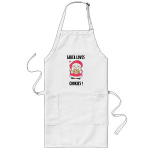 Long Tablier Santa Aime Les Cookies