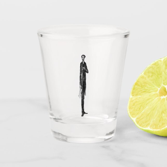 Long Tall Abe Abraham Lincoln 16. US-Präsident Schnapsglas (Vorderseite)