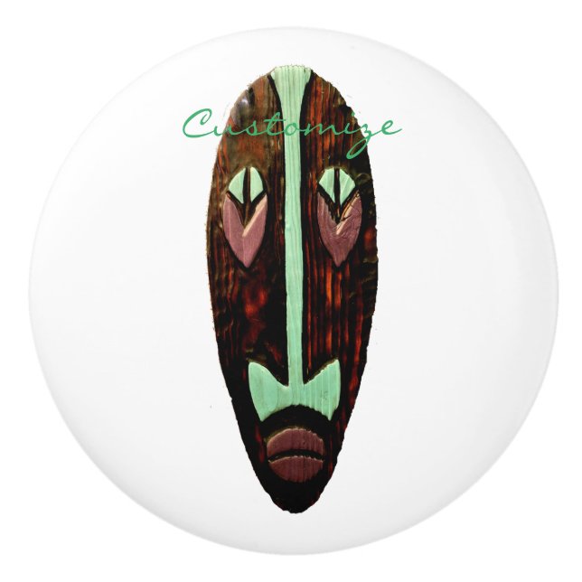 Long Tiki Mask Thunder_Cove Keramikknauf (Vorderseite)