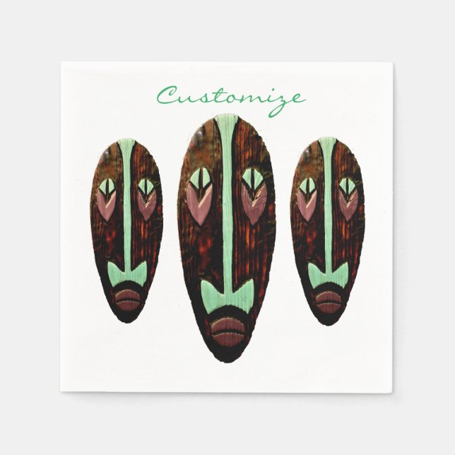 Long Tiki Mask Thunder_Cove Serviette (Vorderseite)