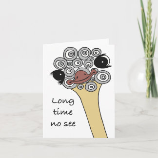 Long time no see card einladung