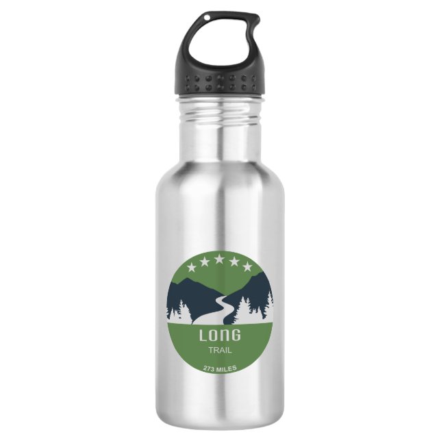 Long Trail Vermont Edelstahlflasche (Vorderseite)