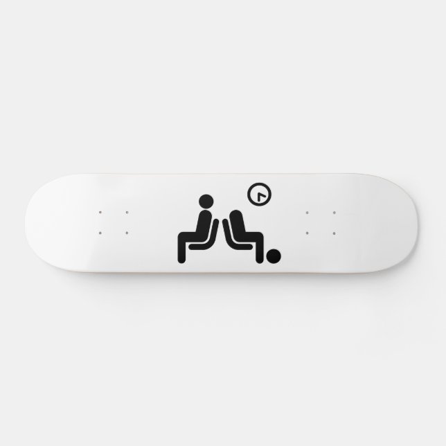 Long Wait Sign Skateboard (Horizontal)