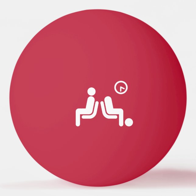 Long Wait Sign Tischtennisball (Vorderseite)