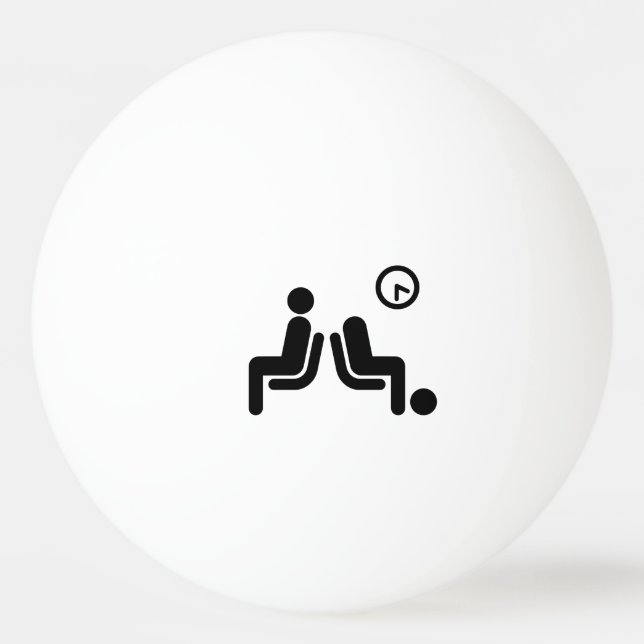Long Wait Sign Tischtennisball (Vorderseite)
