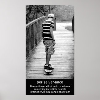 Longboard-Fahrer-Ausdauer Poster