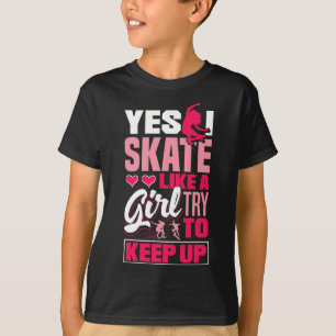 Longboard Freeboard Skateboarding weibliche Skater T-Shirt