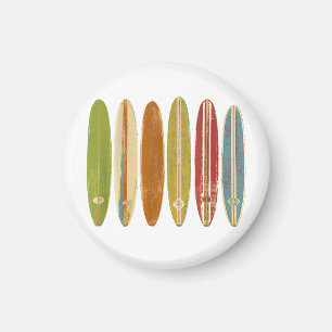 Longboard-Surfboards im vintage, retro Stil Surfen Magnet