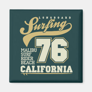 Longboard-Surfen Kalifornien 76 Magnet