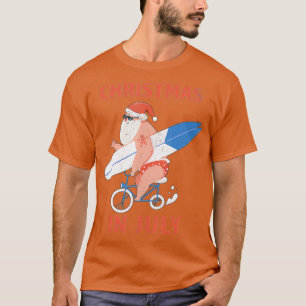 Longboard-Weihnachtsmann Weihnachten im Juli T-Shirt
