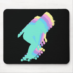 Longboardfahrende Frau Skateboardfahren Longboarde Mousepad