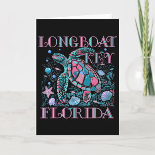 Longboat Key Fl Schildkrötenliebhaber Bunter Stran Karte