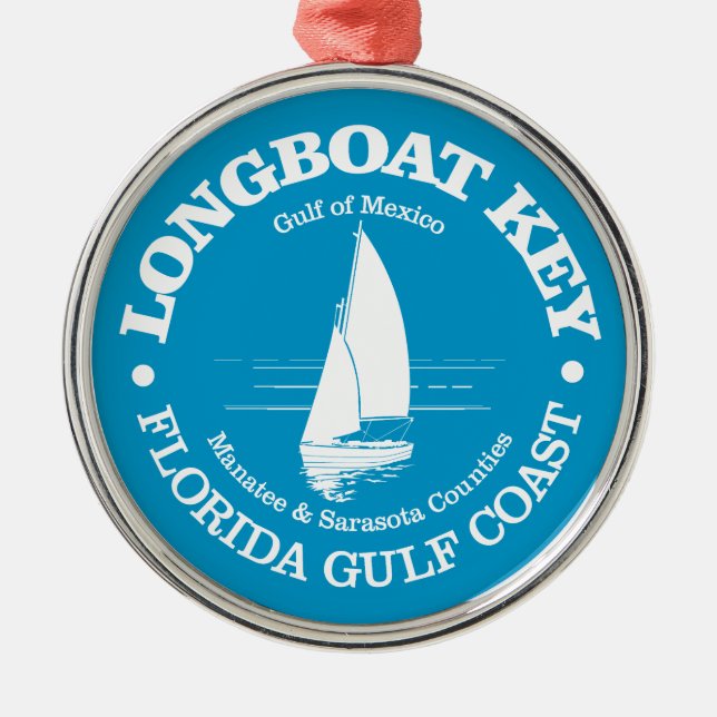 Longboat-Schlüssel (Segelboot) Ornament Aus Metall (Vorne)