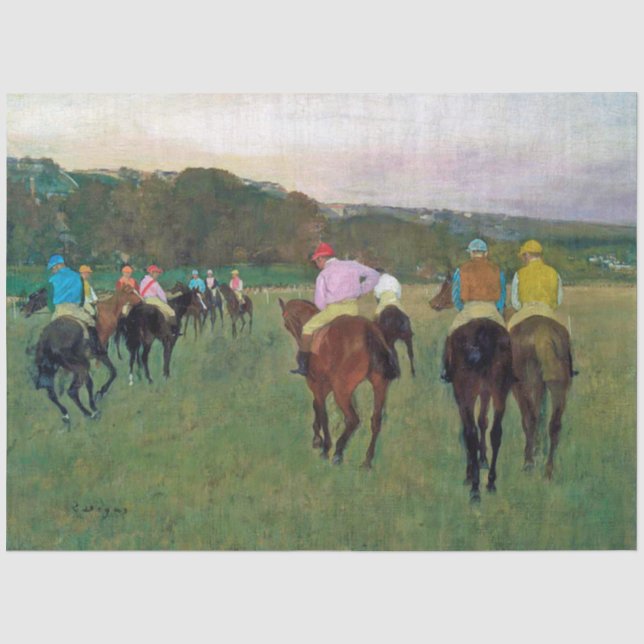Longchamp Race Horse, Edgar Degas Seidenpapier (Vorderseite)