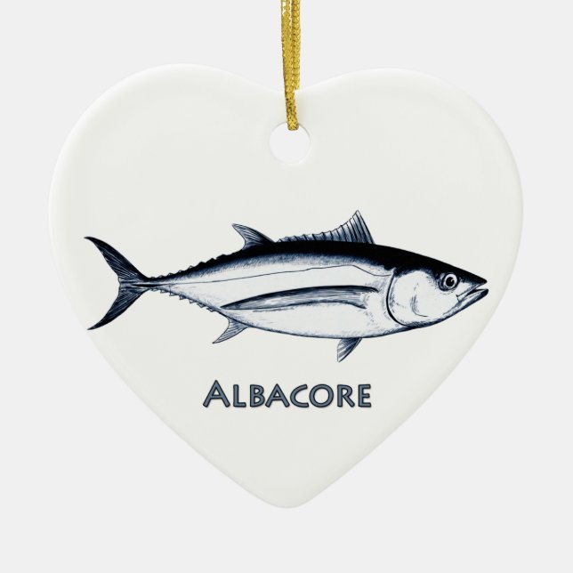 Longfin Albacore-Thunfisch-Logo Keramikornament (Vorne)