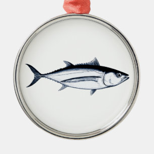 Longfin Albacore-Thunfisch-Logo Ornament Aus Metall