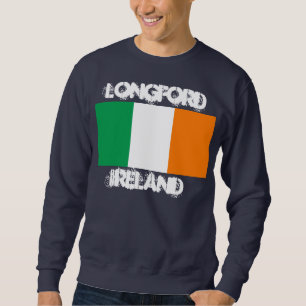 Longford, Irland mit irischer Flagge Sweatshirt