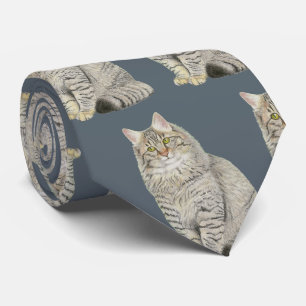 Longhair Tabby Cat Krawatte