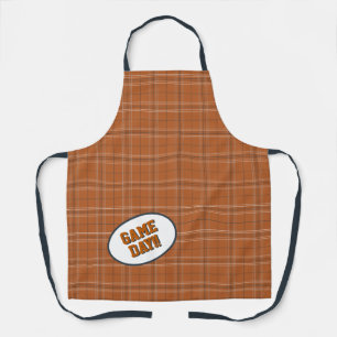 Longhorn Burnt Orange Kariert Pattern Game Day Schürze