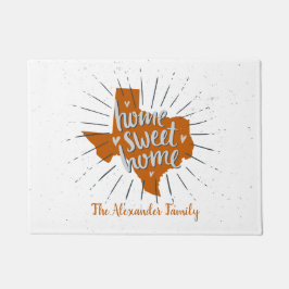 Longhorn Burnt Orange Zuhause Sweet Zuhause - Texa Fußmatte