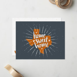 Longhorn Burnt Orange Zuhause Sweet Zuhause - Texa Mitteilungskarte