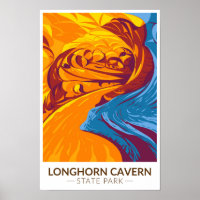Longhorn Cavern Staat Park Texas Vintag