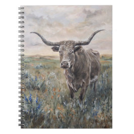 "Longhorn" handbemalt Notizblock