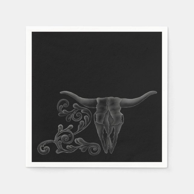 'Longhorn Scroll' Napkins Serviette (Vorderseite)