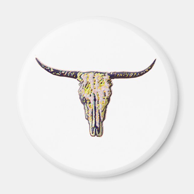 Longhorn Skull Art Magnet (Vorne)